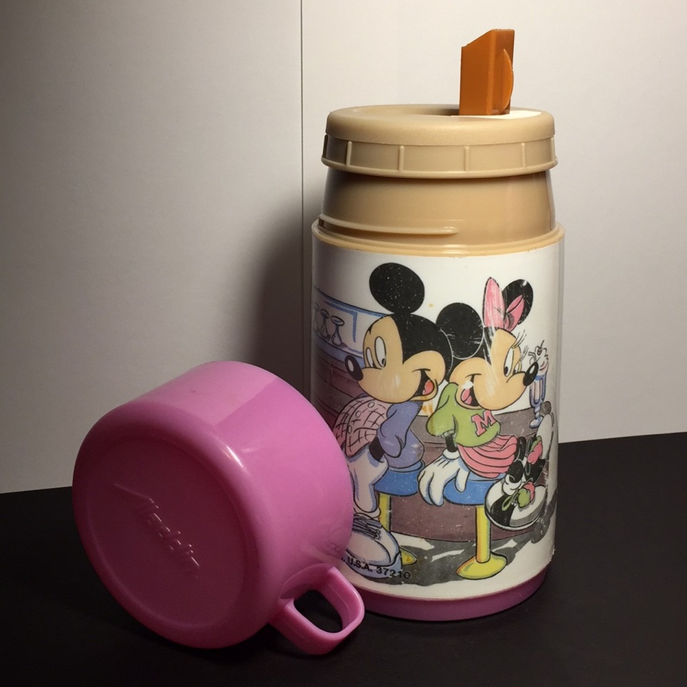 Vintage Mickey & Minnie Thermos Bottle
